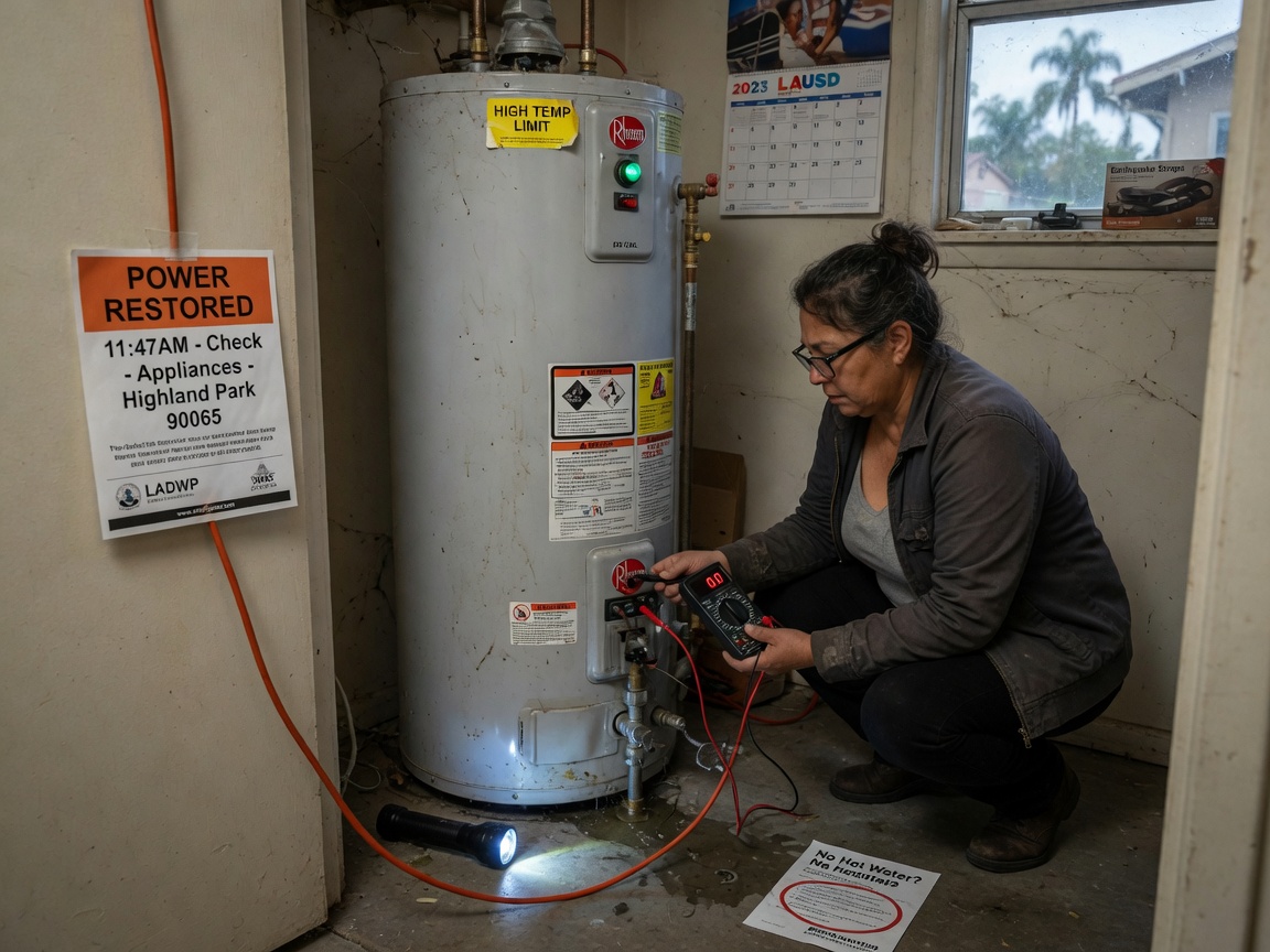 Troubleshooting No Hot Water After a Power Outage in LA